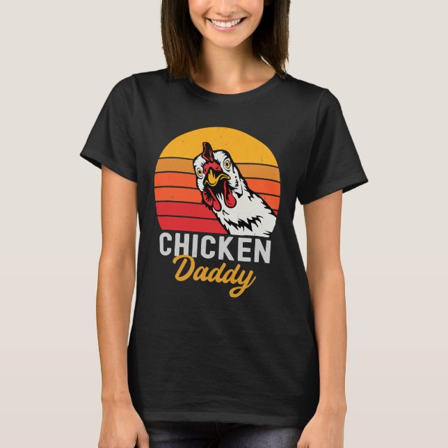 T-shirt Chicken Daddy Vintage Farmer (Devant)