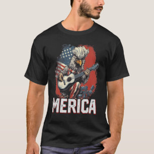T-shirt Chicken Farm 4 juillet American Flag Rock et &