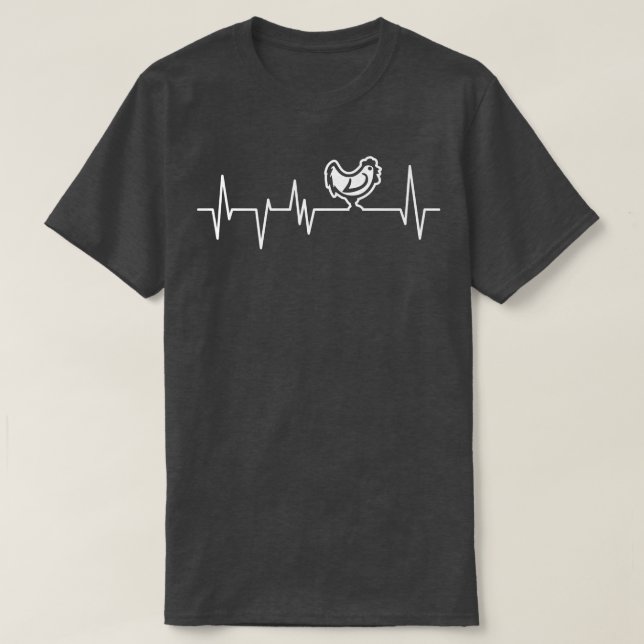 T-shirt Chicken Heartbeat  (Design devant)