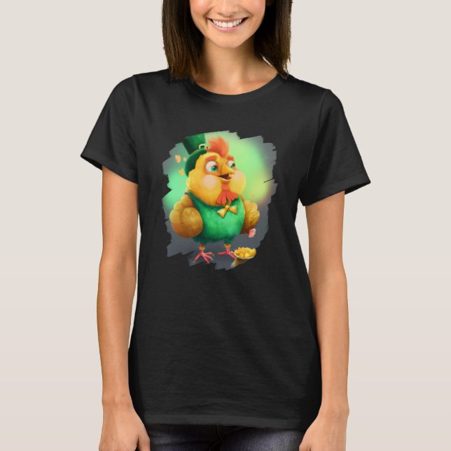 T-shirt Chicken Leprechaun St Patricks Day Chicken (Devant)