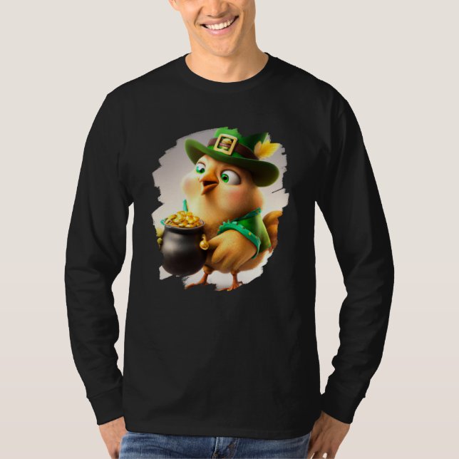 T-shirt Chicken Leprechaun St Patricks Day Chicken  3 (Devant)
