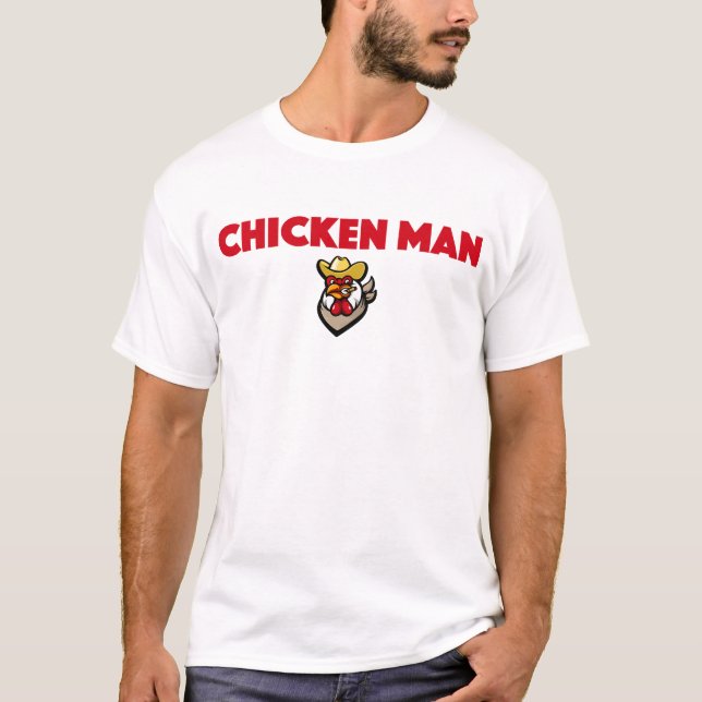T-shirt Chicken Man Funny Chicken Lover Farmer (Devant)