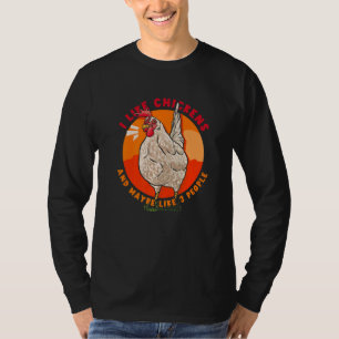 T-shirt Chicken Retro J'Aime Les Poulets Et Peut-Être Comm