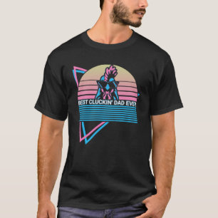 T-shirt Chicken Retro Meilleur Cluckin Papa Jamais