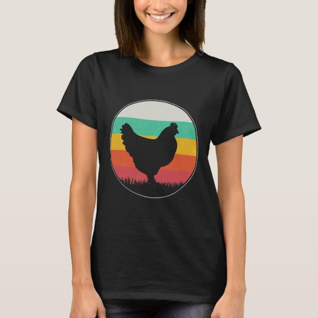T-shirt Chicken Retro Vintage 44 (Devant)
