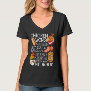 T-shirt Chicken Wing Chicken Wing Chanson Lyric Hotdog Bol