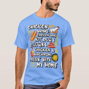 T-shirt Chicken Wing Chicken Wing Hot Dog et Bologna Shir