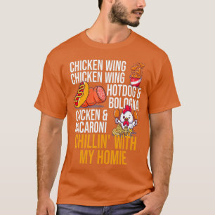 T-shirt Chicken Wing Chicken Wing Hot Dog Et Bologne