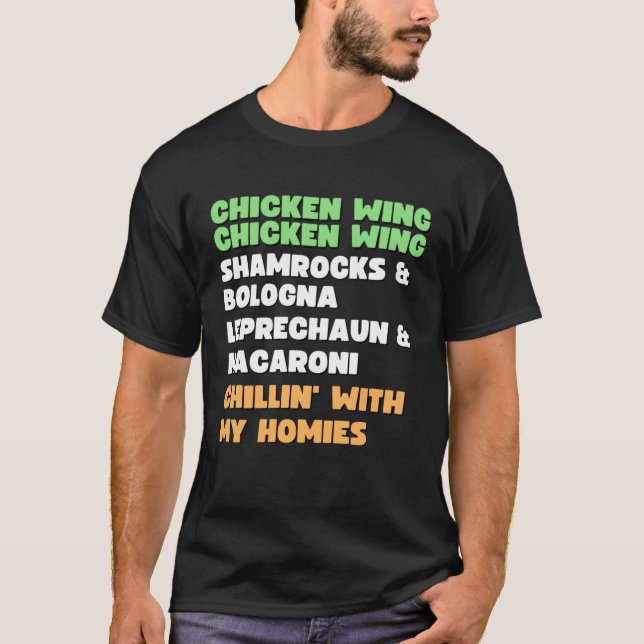 T-shirt Chicken Wing Chicken Wing Song Hot Dog Bologna St  (Devant)