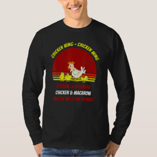 T-shirt Chicken Wing Kids Retro Sunset Pour Garçons Filles