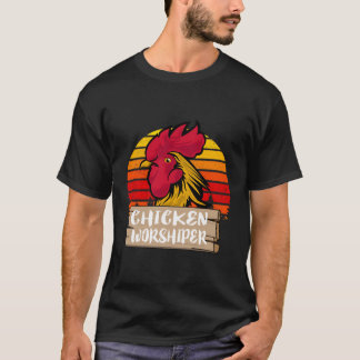 T-shirt Chicken Worshiper drôle Animal animal