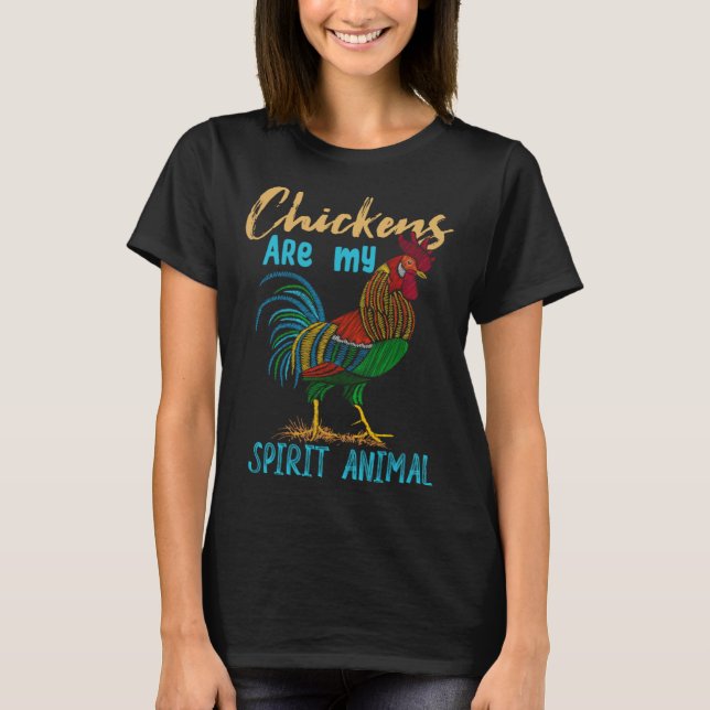 T-shirt Chickens Are My Spirit Animal    Awesome Holidays (Devant)