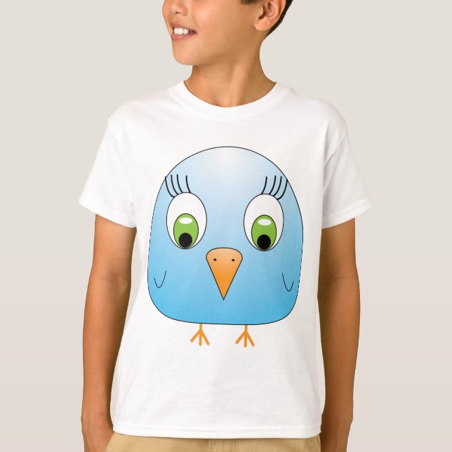 T-shirt chickie B bleu-clair (Devant)