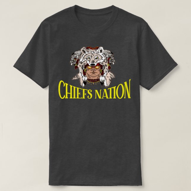 T-shirt Chiefs Nation cadeau unique Fan (Design devant)