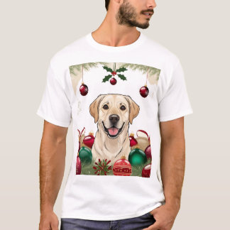 T-shirt Chien 3D en Noël