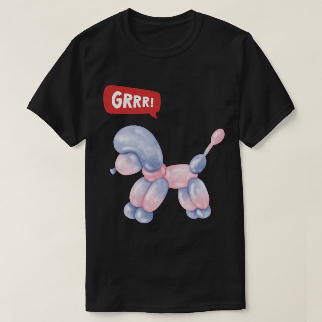 T-shirt Chien à ballets de la Fille 3D - GRRR! (Design devant)