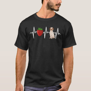T-shirt Chien à battement de coeur espagnol fraise