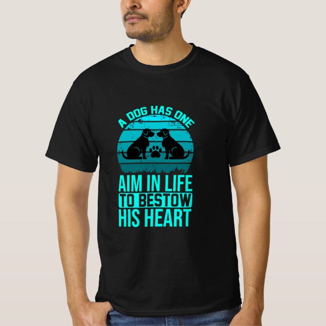 T-shirt Chien A Bestow Son Coeur (Devant)
