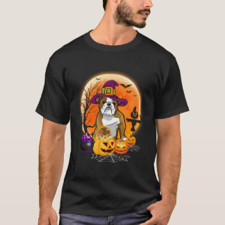 T-shirt Chien À Chien Et Lune Costume Halloween Amoureux d