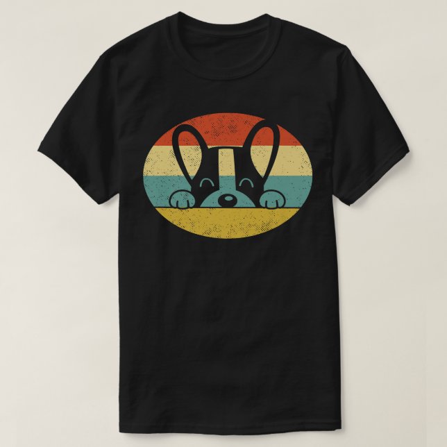 T-shirt Chien à chiot rétro1181 (Design devant)