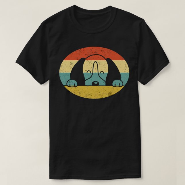 T-shirt Chien à chiot rétro327 (Design devant)