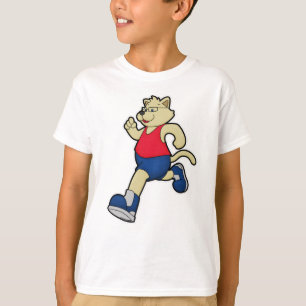 T-shirt Chien à courir avec lunettes
