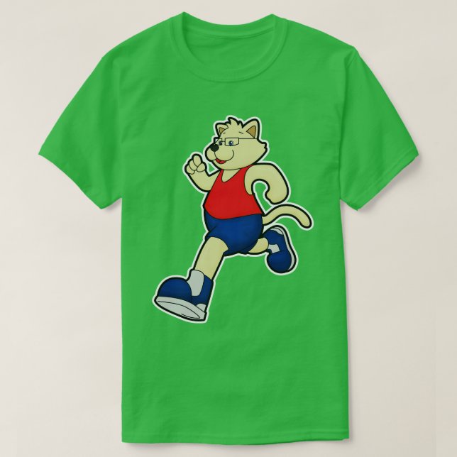 T-shirt Chien à courir avec lunettes (Design devant)