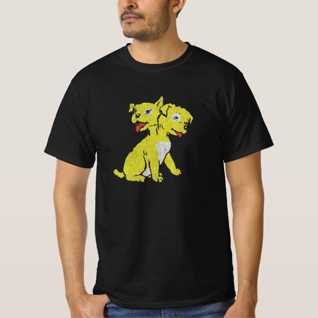 T-shirt Chien à deux têtes (Devant)
