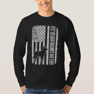 T-shirt Chien à drapeau américain malinois