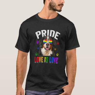 T-shirt Chien à drapeau arc-en-ciel du Gay pride de la mon
