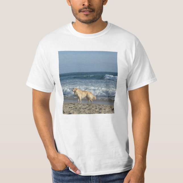 T-shirt Chien à la plage  (Devant)