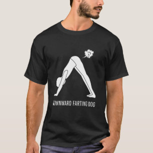T-shirt Chien à mâcher Yoga Fart Downdog