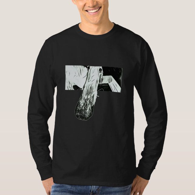 T-SHIRT CHIEN À NEZ LONG MEME BORZOI (Devant)