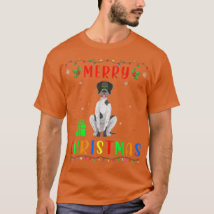T-shirt Chien à pointer allemand clair Noël