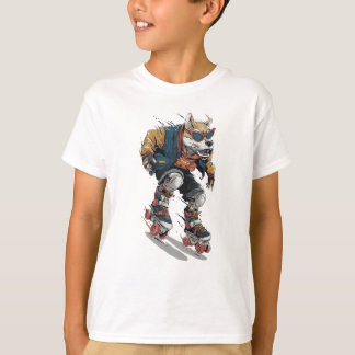 T-shirt Chien à roulettes