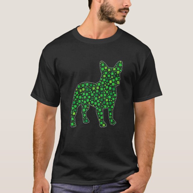 T-shirt Chien à taureaux français mignon Saint Patrick Chi (Devant)