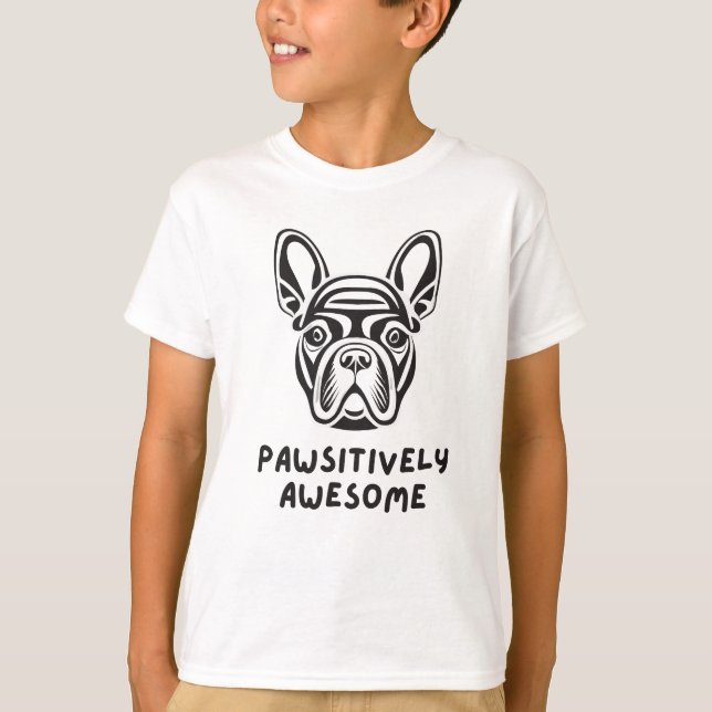 T-shirt Chien à tête blanche (Devant)