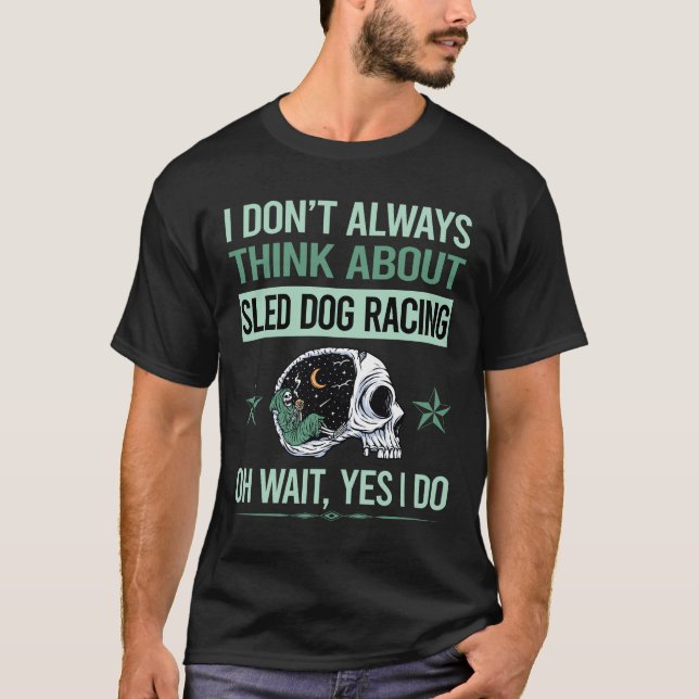 T-shirt Chien à traîneau à squelette (Devant)