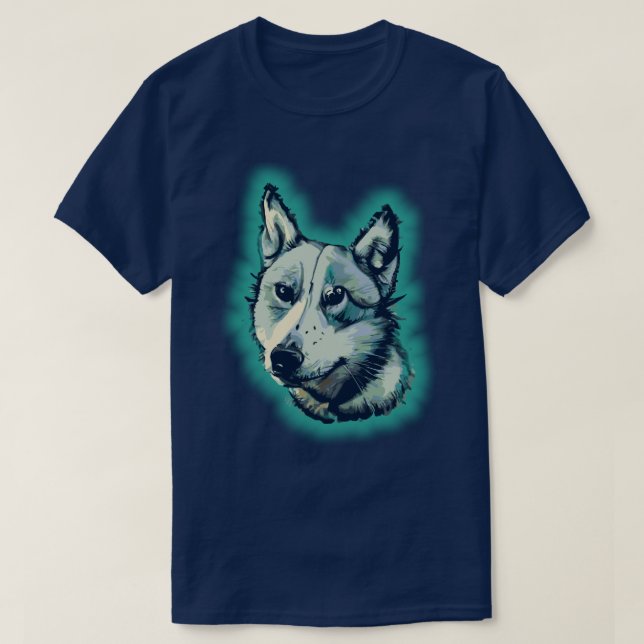 T-shirt Chien à traîneaux (Design devant)