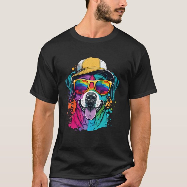 T-shirt Chien Abstrait Canine de Chien  24 (Devant)