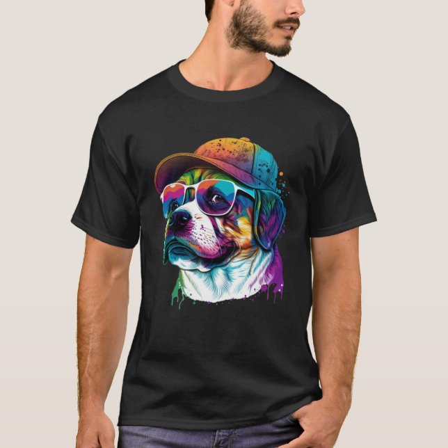 T-shirt Chien Abstrait Canine de Chien  28 (Devant)