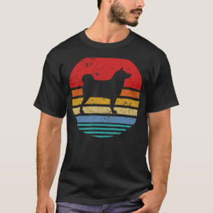 T-shirt Chien Akita Inu Coucher de Soleil Rétro
