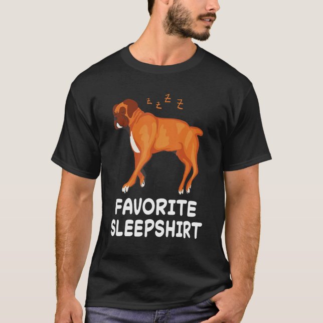 T-shirt Chien Allemand Boxer Chiens Nap Dormir Pyjama Ni (Devant)