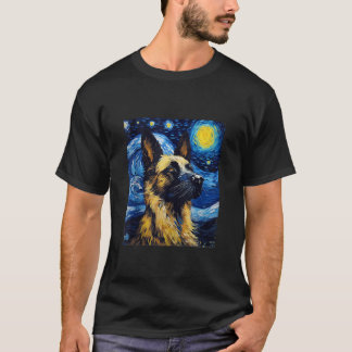 T-shirt Chien allemand Starry Amoureux des chiens de nuit 
