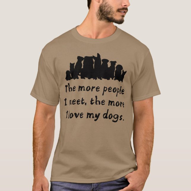 T-shirt Chien amour chiens amis famille amis (Devant)
