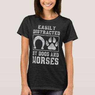T-shirt Chien Amoureux des animaux Cheval équitation Cheva