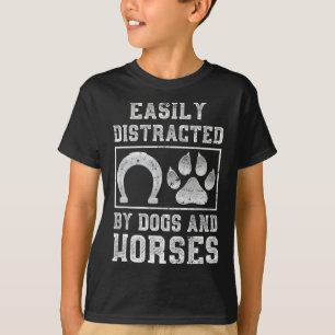 T-shirt Chien Amoureux des animaux Cheval équitation Cheva