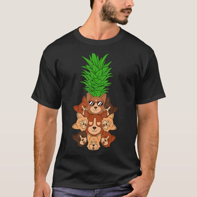 T-shirt Chien ananas Noir Mois d'histoire Melanin Afro Afr (Devant)