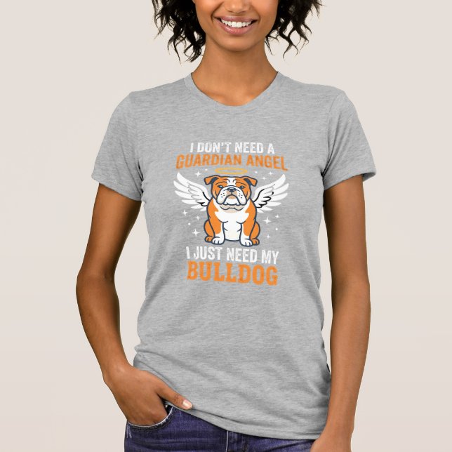 T-shirt Chien ange gardien Bouledogue (Devant)