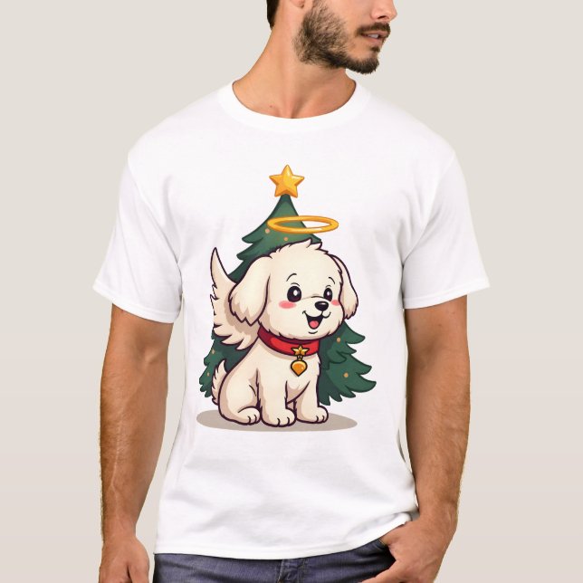 T-shirt Chien Ange Maltais (Devant)